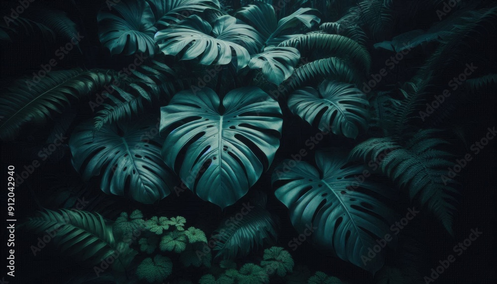 abstract background with green leaf in the jungle abstract background with green leaf in the jungle