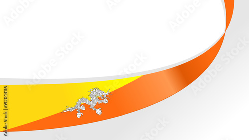 wavy bhutan flag vector background with copy space for text. bhutan national day