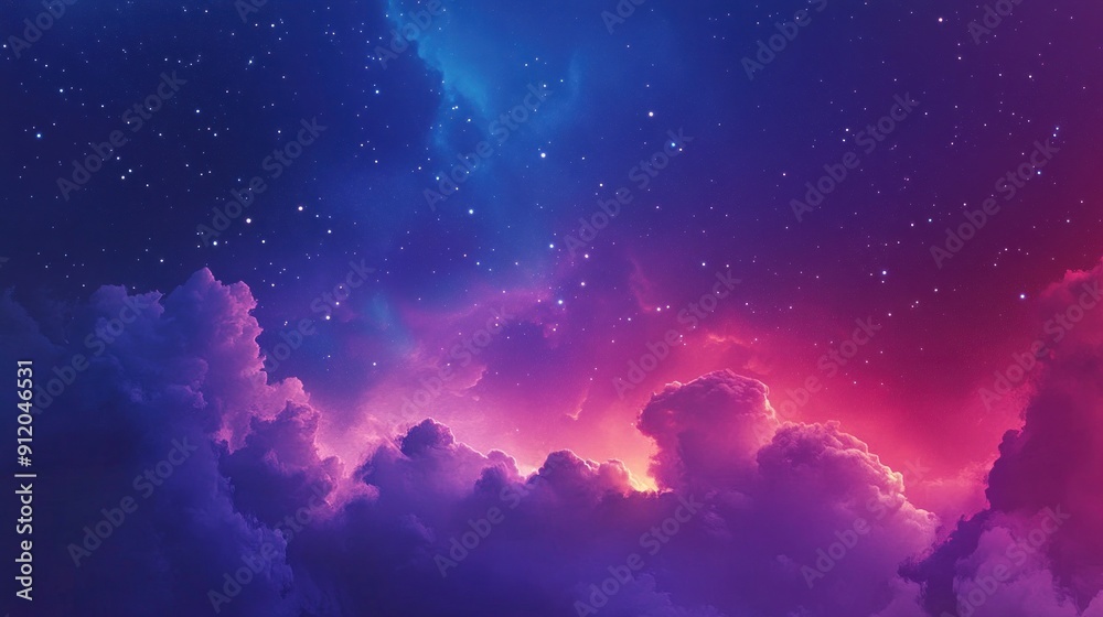 Night sky with stars, clouds, nebula and galaxies. Night sky with stars, clouds, nebula and galaxies.