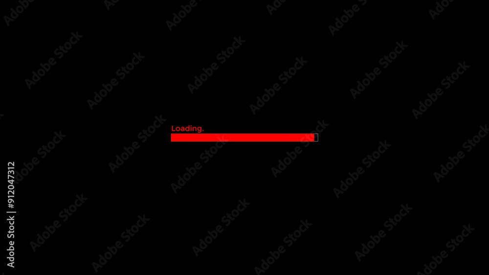 Red Progress bar indicator from 0 to 100 increasing percentage in 5 seconds, loading bar animation uploading progress bar Red Progress bar indicator from 0 to 100 increasing percentage in 5 seconds, loading bar animation uploading progress bar