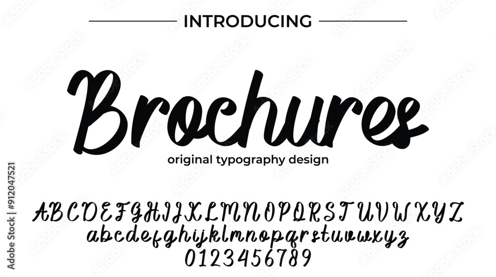 Brochures Font Stylish brush painted an uppercase vector letters, alphabet, typeface Brochures Font Stylish brush painted an uppercase vector letters, alphabet, typeface