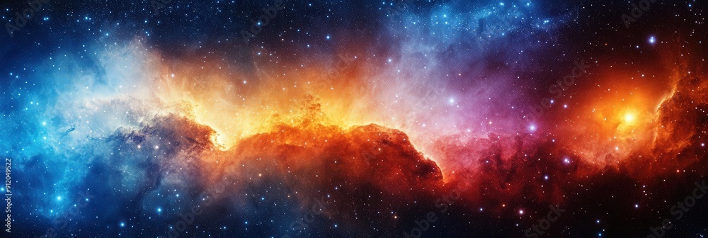 Fototapeta premium Cosmic Nebula: A Stellar Tapestry