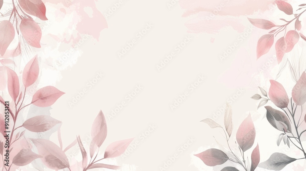 Web page border with leaves for transition to next section. Graphic design. Vector graphics. Web page border with leaves for transition to next section. Graphic design. Vector graphics.