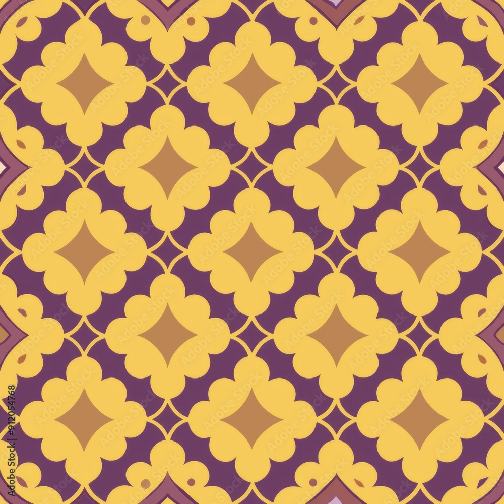 seamless pattern of celestial quatrefoil designs seamless pattern of celestial quatrefoil designs
