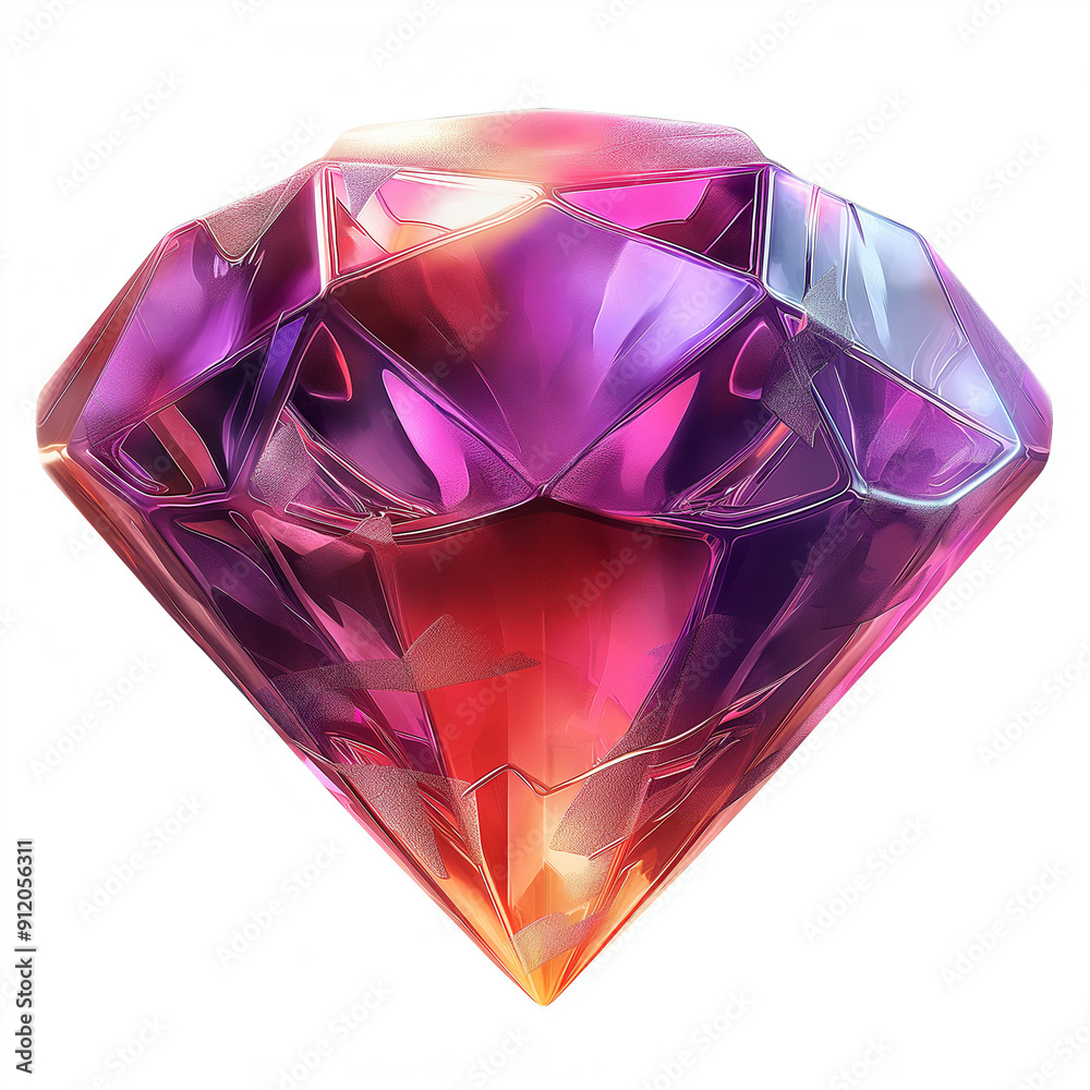 purple diamond with a red center on a white background purple diamond with a red center on a white background