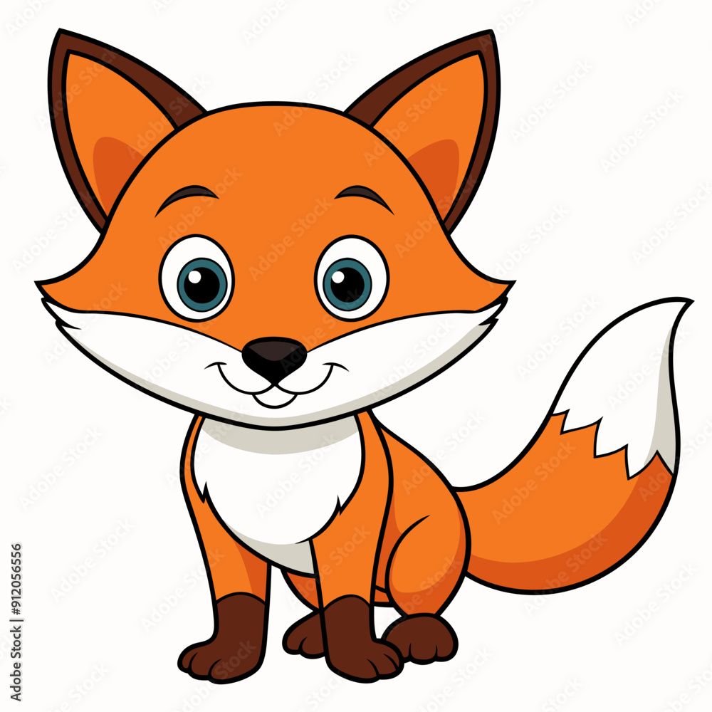 fox standing art vector fox standing art vector