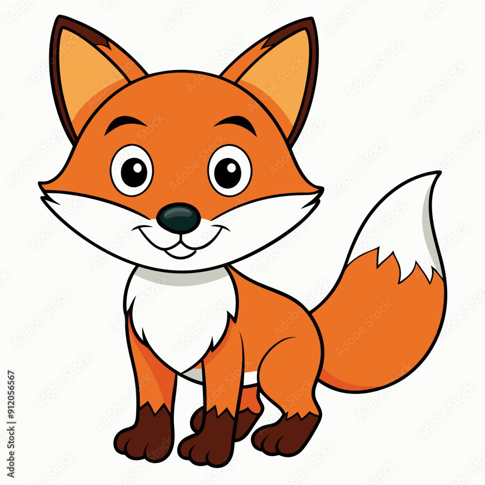 fox standing art vector fox standing art vector