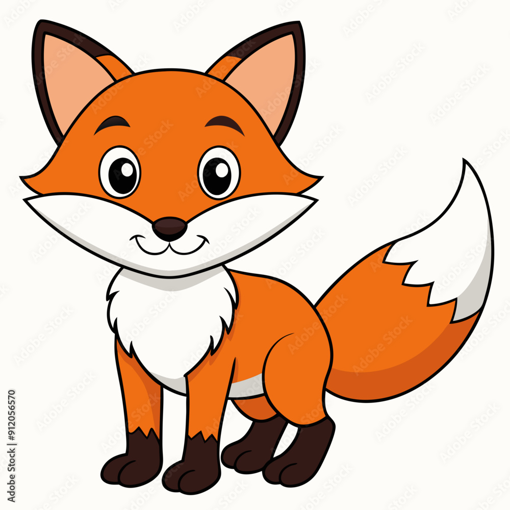 fox standing art vector fox standing art vector