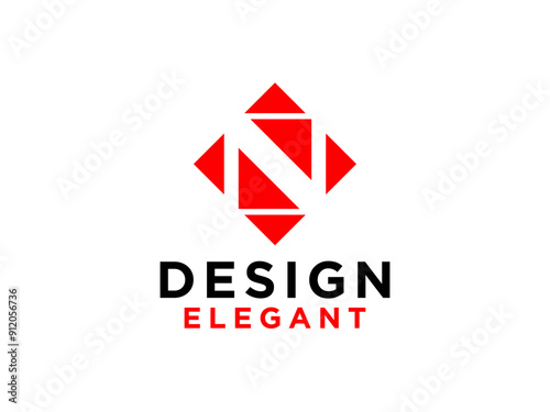 Abstract Initial Letter N Logo. Square Geometric Line Style isolated on White Background. Usable for Business and Branding Logos. Free Download Abstract Initial Letter N Logo. Square Geometric Line Style isolated on White Background. Usable for Business and Branding Logos. - GFXLoad