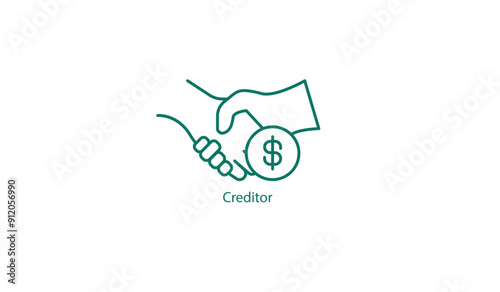 Financial Creditor Account Vector Icon