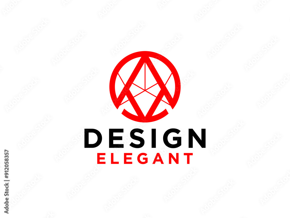 Abstract Initial Letter A Logo. Geometric Triangle isolated on White Background. Abstract Initial Letter A Logo. Geometric Triangle isolated on White Background.