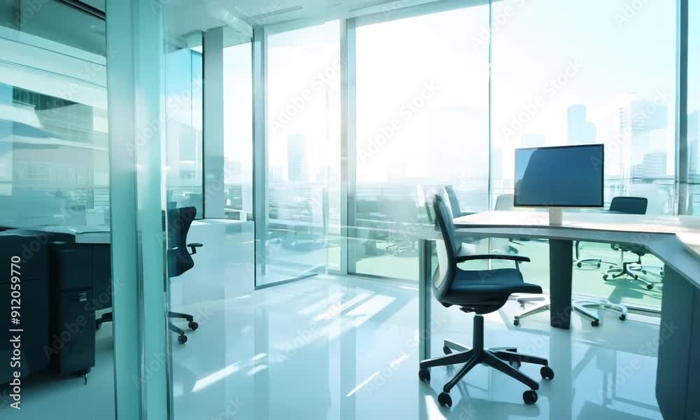 Modern Office Space with City View Modern Office Space with City View