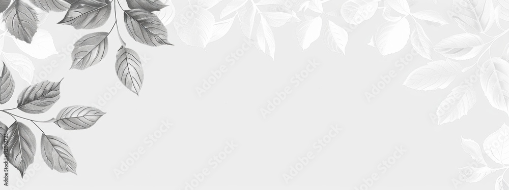 Border with light brown leaves, blank page Border with light brown leaves, blank page