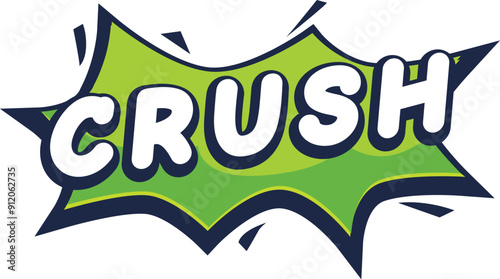 Cartoon burst conveying the feeling of having a crush on someone