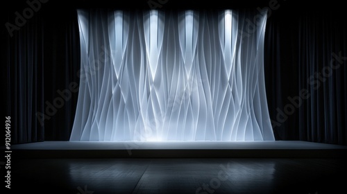 A beauty pageant stage with elegant decor and runway
