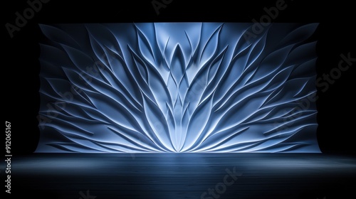 A beauty pageant stage with elegant decor and runway