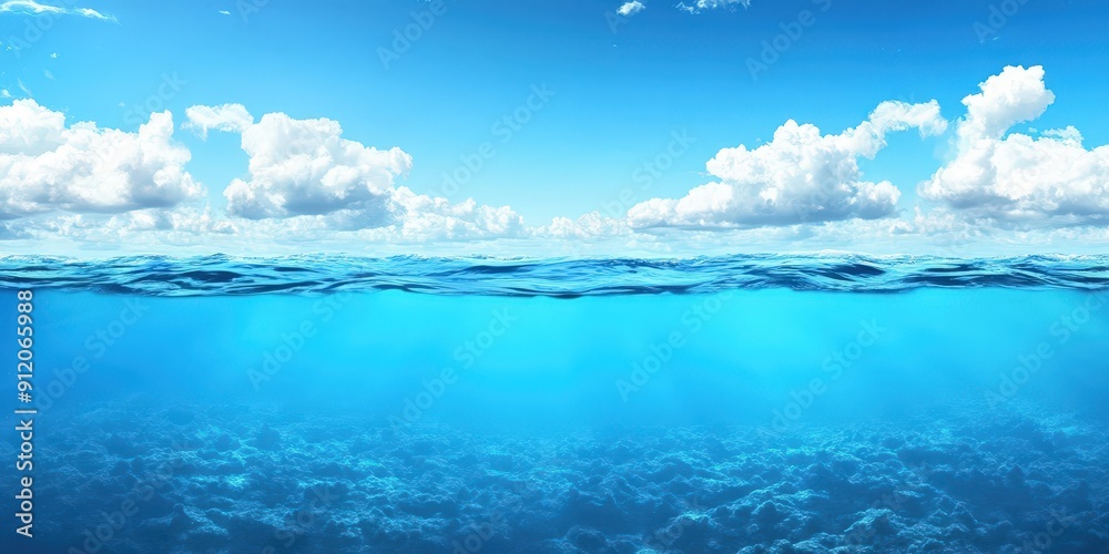 Obraz premium Stunning view of the ocean and underwater life