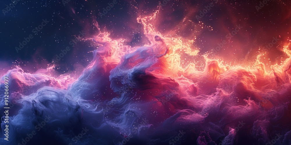 custom made wallpaper toronto digitalCosmic Nebula - A Serene Display of Galactic Beauty