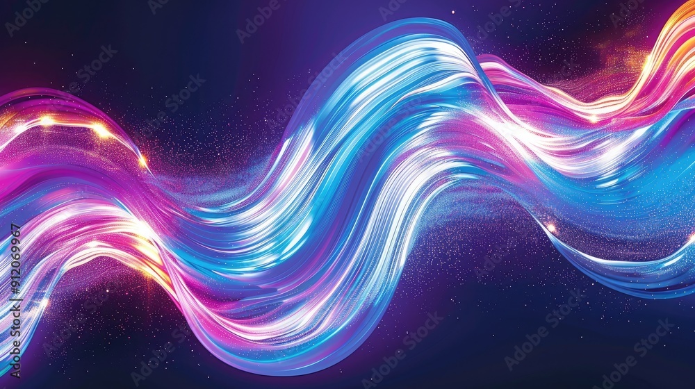 Obraz premium Gradient light beams creating an abstract flow