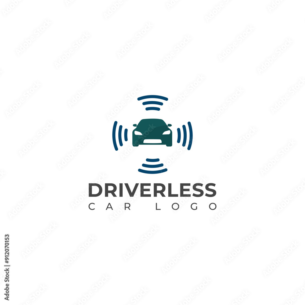 Creative Driverless vector logo design Creative Driverless vector logo design
