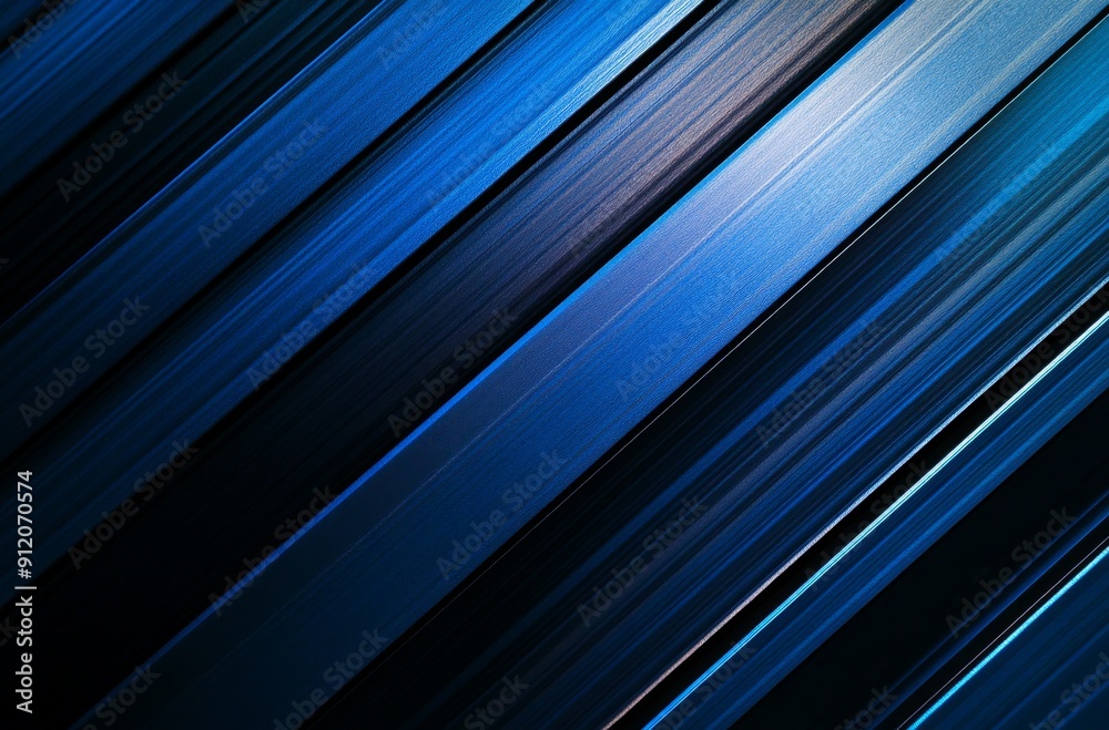 Blue and black background, diagonal lines of light Blue and black background, diagonal lines of light