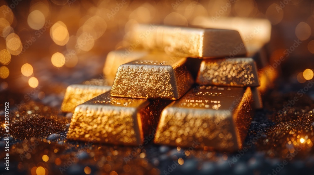 Golden Bars on a Glittering Surface Golden Bars on a Glittering Surface