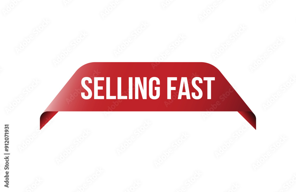 Red banner Selling Fast isolated on white background. Red banner Selling Fast isolated on white background.