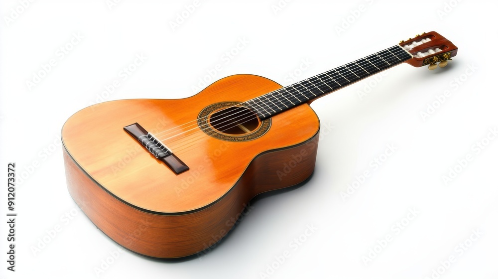 Fototapeta premium acoustic guitar isolated on white