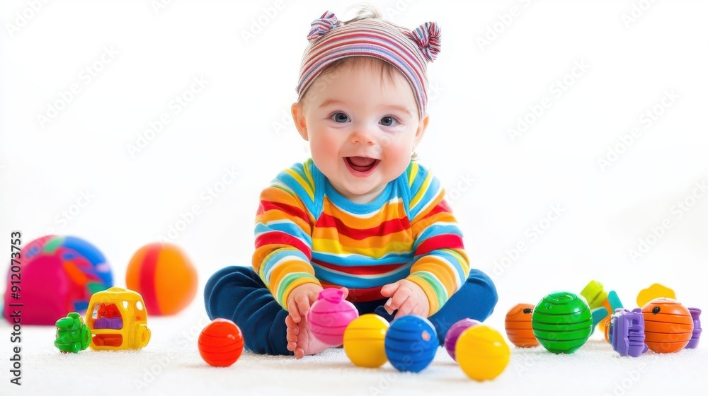baby child playing with colorful toys baby child playing with colorful toys