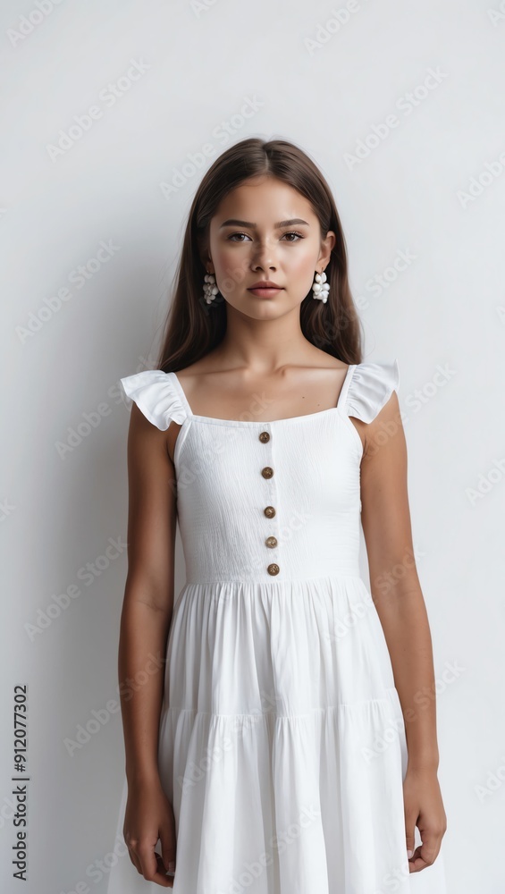 girl in white plain background pictorial model shoot portrait 3 girl in white plain background pictorial model shoot portrait 3