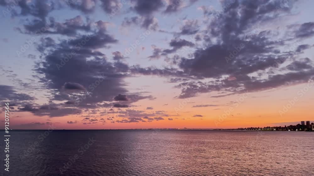 colorful sky, clouds and sea at sunset colorful sky, clouds and sea at sunset