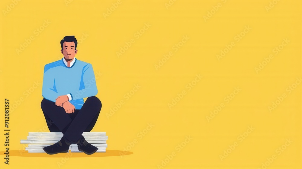 Financial hardship, coping strategies, flat design illustration Financial hardship, coping strategies, flat design illustration