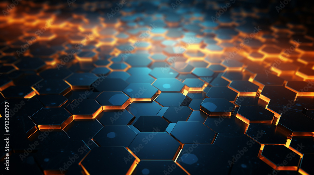abstract background, modern hexagonal glow abstract background, modern hexagonal glow