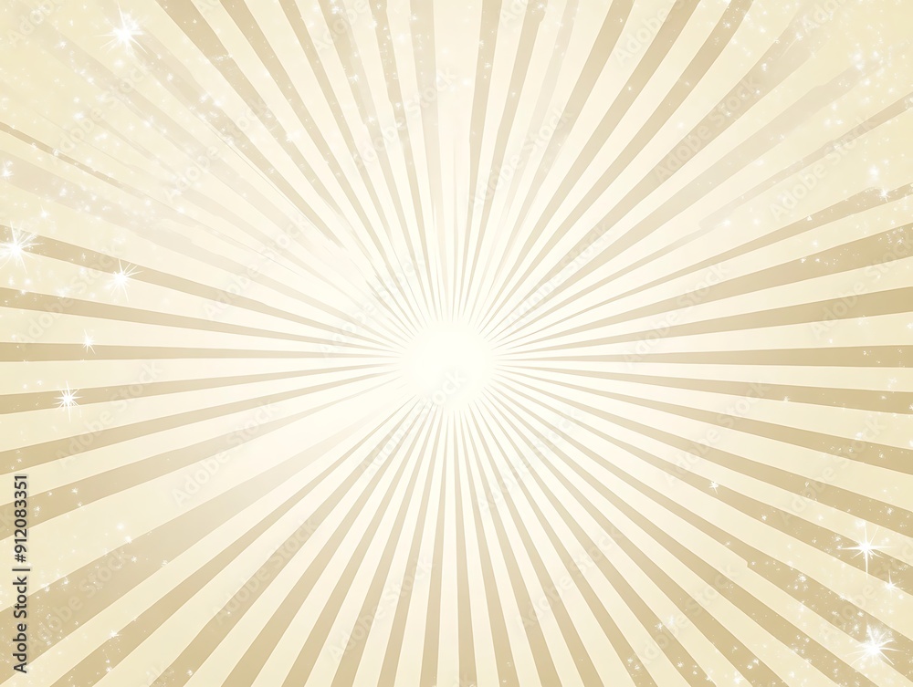 Obraz premium Light brown Sunburst for the background. 