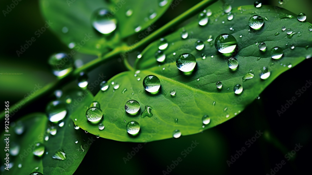 dew sticks to the green leaves dew sticks to the green leaves