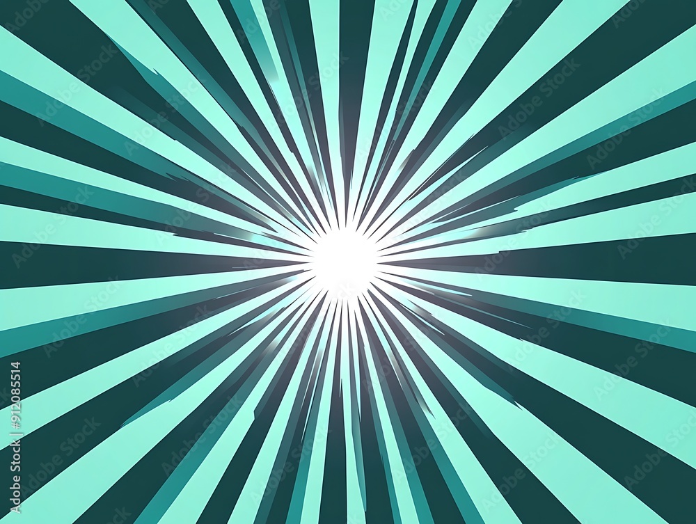 Obraz premium Abstract Sunburst teal concept background