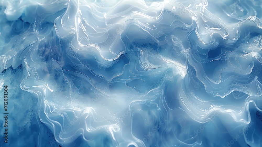 Abstract Blue and White Waves Abstract Blue and White Waves