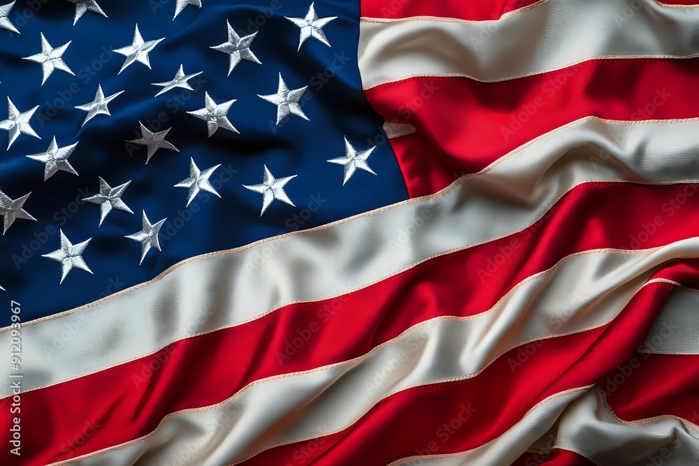 The American Flag: A Symbol of Freedom, Unity, and Patriotism, Waving in the Wind The American Flag: A Symbol of Freedom, Unity, and Patriotism, Waving in the Wind