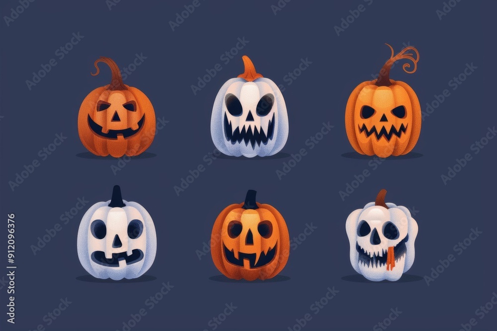 pumpkin masks and intricate carving, capturing the essence of spirited celebrations with festive and detailed visuals. pumpkin masks and intricate carving, capturing the essence of spirited celebrations with festive and detailed visuals.