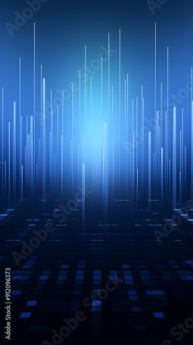 Digital technology dark blue gradient stripes abstract poster background