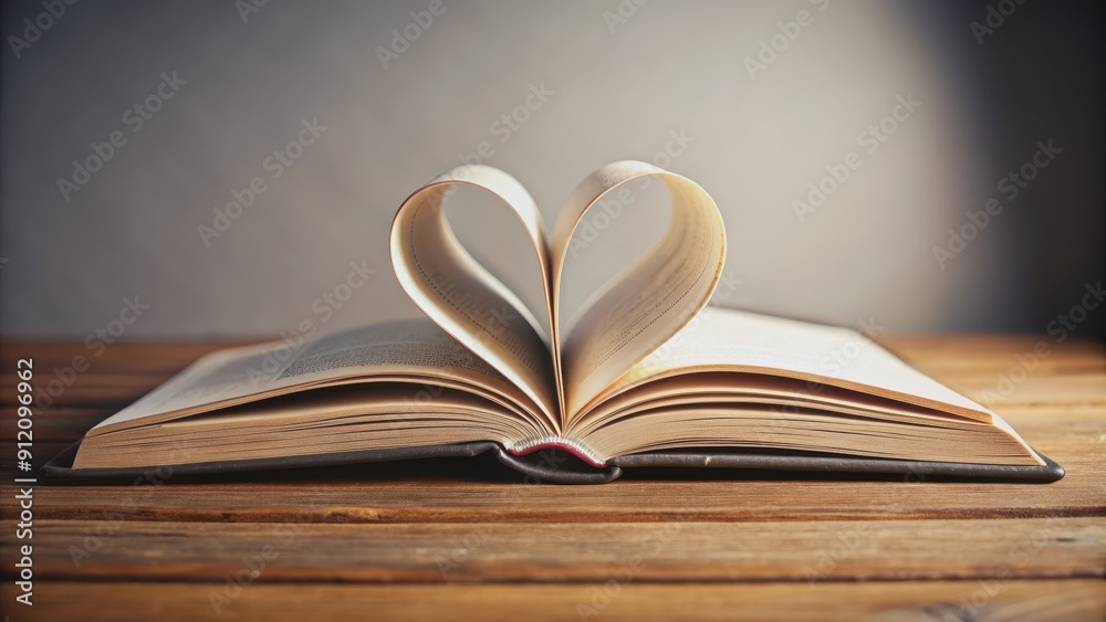 Heart shaped book with blank pages, love, romance, literature, red, symbolic, valentine's day, education, reading, knowledge Heart shaped book with blank pages, love, romance, literature, red, symbolic, valentine's day, education, reading, knowledge