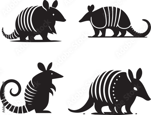 armadillo silhouette, armadillo icon, armadillo vector,  photo