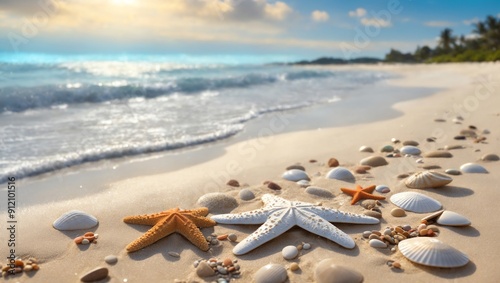 Serene White Sand Beach with Message 'Learn to Fight Alone' Etched in the Sand at Golden Hour