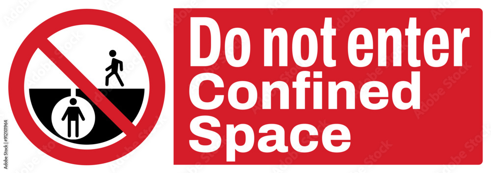 ISO prohibition safety signs_do not enter confined space text variation landscape size 1/2 a4/a3/a2/a1 ISO prohibition safety signs_do not enter confined space text variation landscape size 1/2 a4/a3/a2/a1