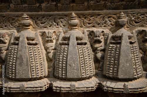 Part of the Harihareshwara temple in Harihar, India photo