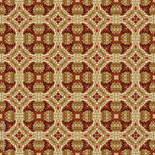 Seamless decorative floral style pattern ideal for wallpapers, textures and decor