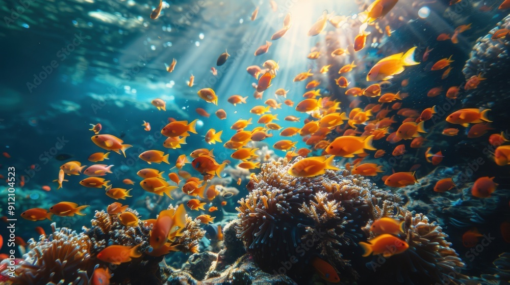 Fototapeta premium Sunlight Through Coral Reef