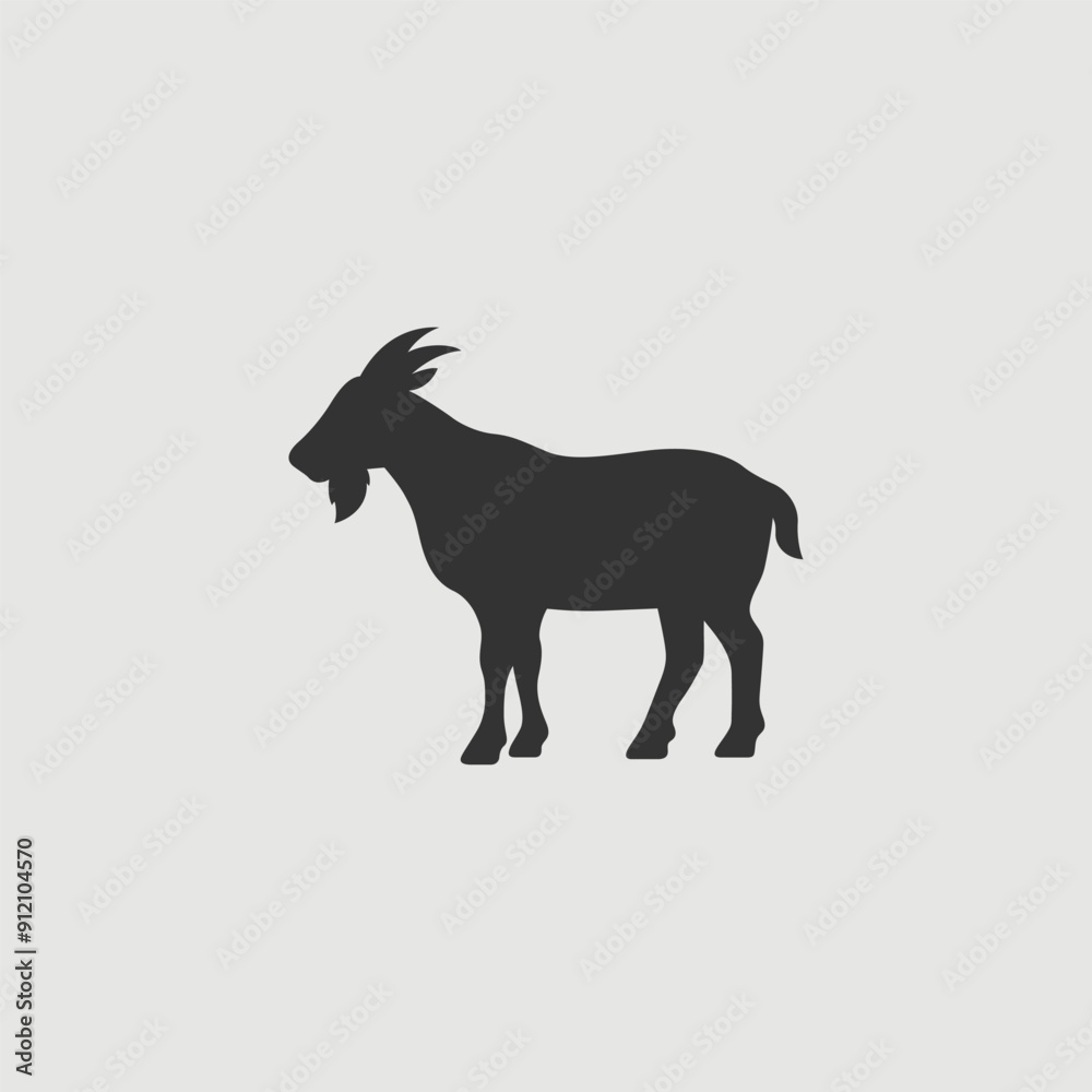 Fototapeta premium Vector Simple Isolated Goat Icon