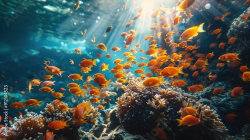 Sunlight Through Coral Reef