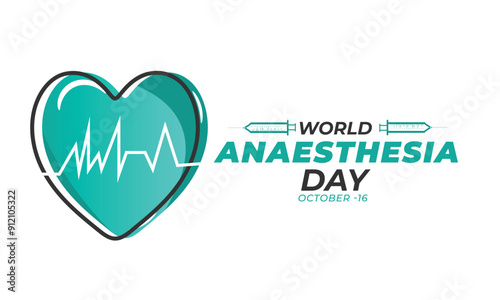 World Anaesthesia Day. background, banner, card, poster, template. Vector illustration.